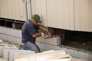 Bluestone Foundation Repair with Concrete Block Installation-1
